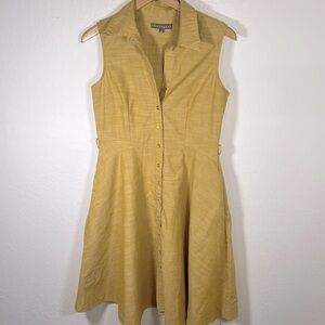 Sharagano mustard‎ yellow dress size 8 a-line